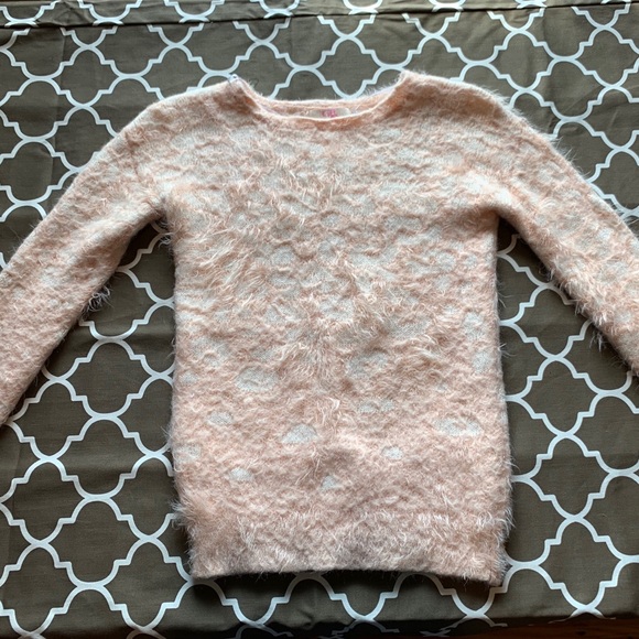 GB Girls soft pink fuzzy sweater - Picture 1 of 3